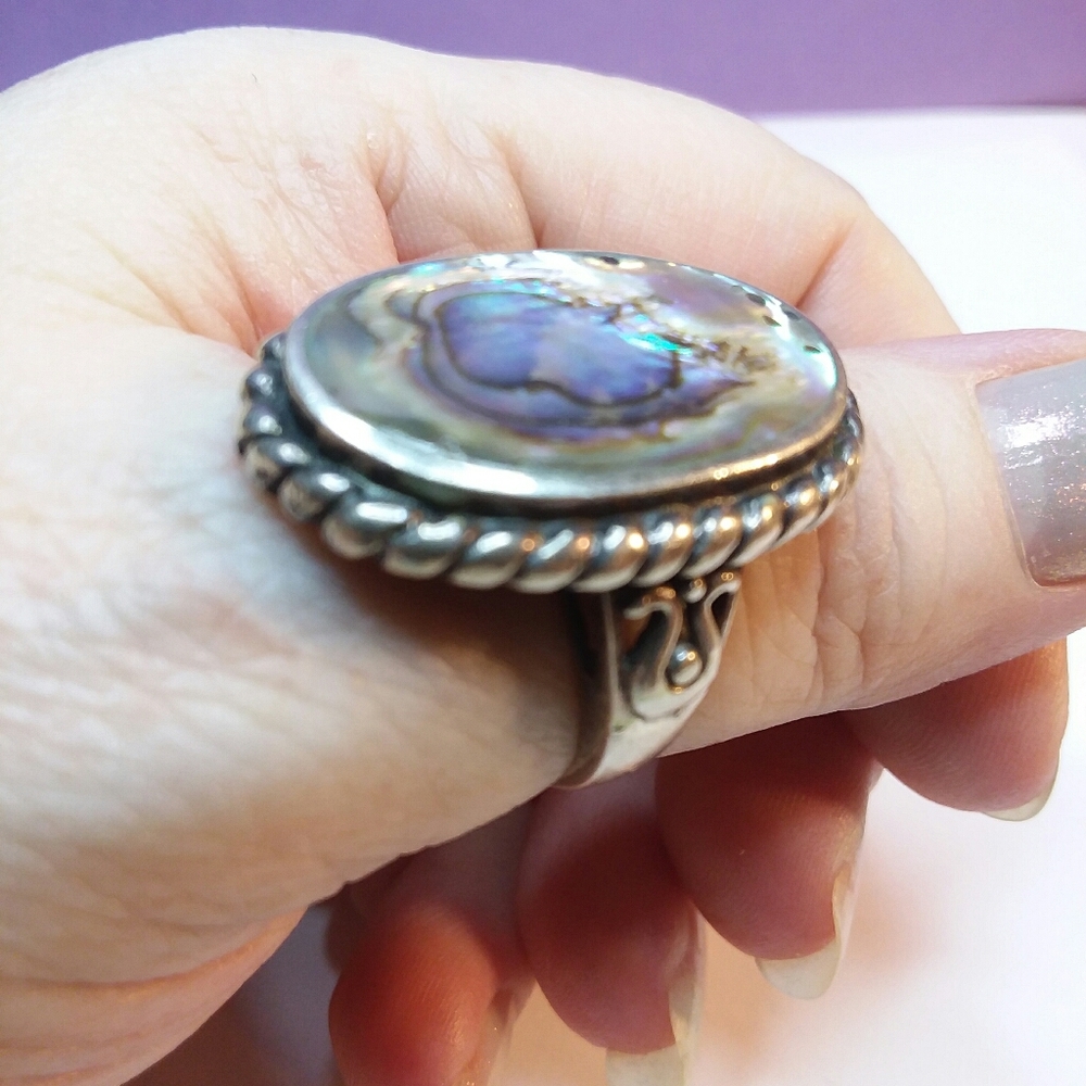 925 Abalone Ring - image 6